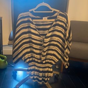 Parker striped flowy shirt